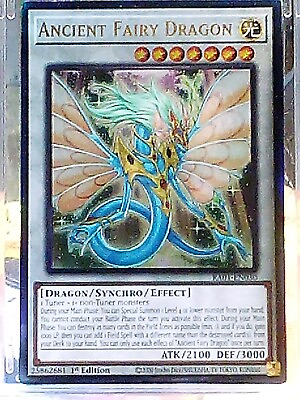 #ad Yugioh Ancient Fairy Dragon Prismatic Ultimate Rare RA01 EN030 1st NM $4.99