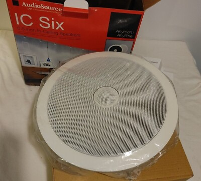 #ad AudioSource IC Six 2 way In Ceiling 6.5quot; Round Speakers Pair New $45.00
