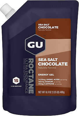 #ad Roctane Ultra Endurance Energy Gel 15 Serving Pouch Sea Salt Chocolate $36.31
