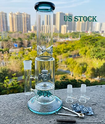 #ad #ad 12 inch Heavy Glass Bong Beaker Smoking Water Pipe Thick Hookah W 18mm Bowl $26.99