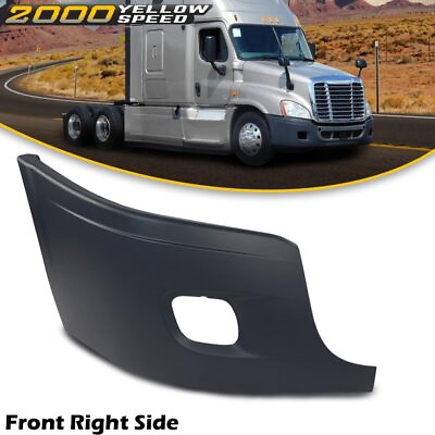 #ad Bumper End Cover w Fog Light Hole Right Side Fit For 08 17 Freightliner Cascadia $68.30