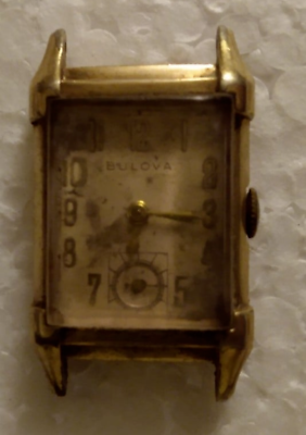 #ad Bulova 10 Karat Filled Square Antique Watch $99.99