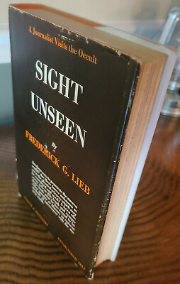 #ad Sight Unseen A Journalist Visits the Occult by Frederick G. Lieb HCDJ 1939 $69.99