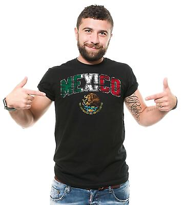 #ad NEW NEW Mens Mexico Shirt Mexican Patriotic Tee Shirt Mexico National Tee $18.99