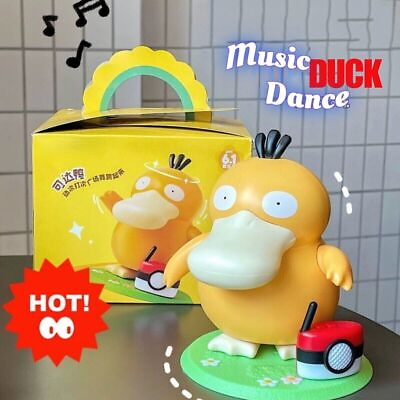 #ad 2023 KFC Dancing Psyduck toy Duck square dance music box Action Figure Gift US $18.99
