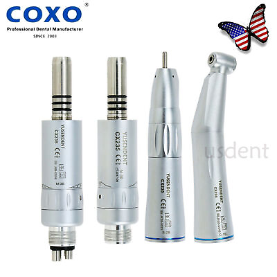 #ad US COXO Dental Angle Straight Handpiece Low Speed Contra Inner Water Air Motor $63.74