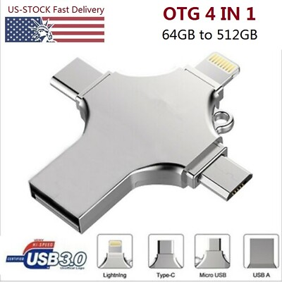 1TB USB 3.0 Flash Drive Memory Stick for Samsung iPhone Android iPad Type C PC $15.49