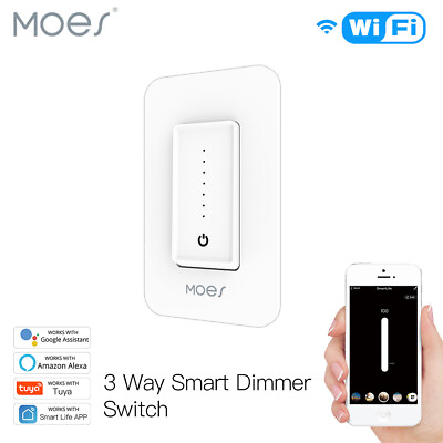 MOES WiFi Smart Dimmer Switch Light Switch 3 Way Push Button Alexa Google APP $31.99