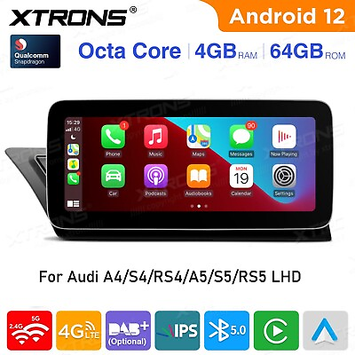 #ad 10.25quot; Android 12 Car Radio GPS Navigation Stereo Player BT For Audi A4 S4 A5 S5 $399.99
