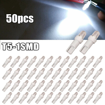 #ad 50X T5 LED White Instrument Panel Cluster Gauge Dash Bulbs Light 74 70 37 2721 $6.99