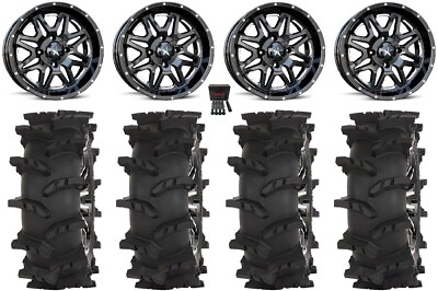 #ad MSA Vibe 14quot; Wheels Black 28quot; Outlaw Max Tires Can Am Defender $1312.80