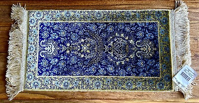 #ad Handmade Turkish Double Knotted Pure Silk Carpet 24” X 13” $500.00