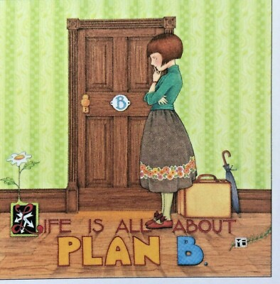 #ad Mary Engelbreit Handmade Magnet Life is All About Plan B $2.00