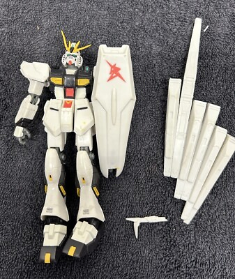 #ad Bandai Gundam Mobile Suit RX 93 NU Vintage 2001 White Action Figure Loose $13.49