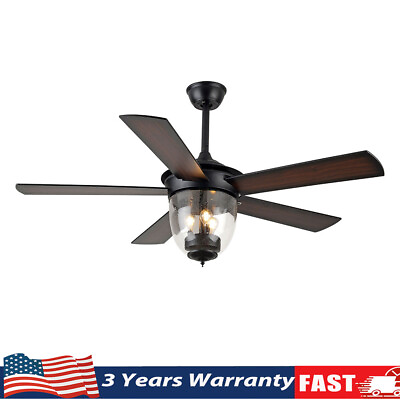 #ad 52quot; Classic Ceiling Fan with Lights Fandeliers 3 Gear Wind Speeds amp; Remote $131.67