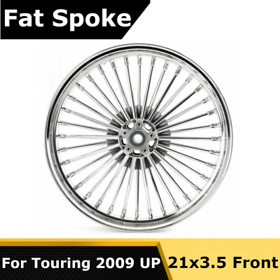 #ad 21X3.5 Touring Bagger Fat Spoke Wheel Front for Harley Road Glide King 2009 2023 $359.99