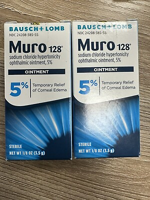 #ad 2 Pack Bausch amp; Lomb Muro 128 Ointment 5% 1 8 Oz Each Exp 2 2026 $25.08