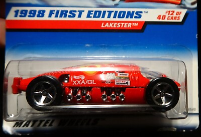 #ad Hot Wheels Lakester #647 First Edition 12 40 Red 1998 Chrome 5 Spokes Wheels $2.19
