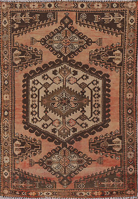 #ad Vintage Geometric Hamadan Traditional Rug 3x5 Handmade Wool Carpet $419.00