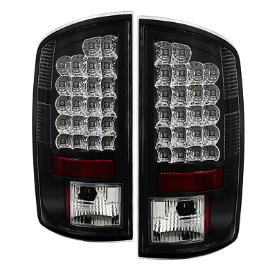 #ad Fit Dodge 02 06 Ram 1500 2500 3500 Black LED Rear Tail Lights Brake Lamp Set $158.24
