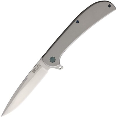 #ad Al Mar Ultra Thin Folding Knife 4quot; Stainless Blade Satin Finish Steel Blade $58.59