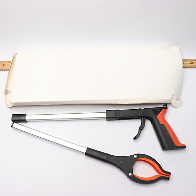 #ad Handy Trash Claw Grabber Reacher Tool 0 180 Angled Arm Orange $15.00