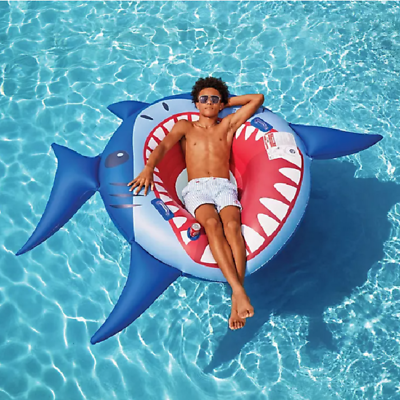 #ad 21591 56quot; Oversized Inflatable Pool Float Shark $10.00