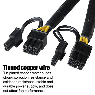 #ad Power Adapter Cable Insulated Plug Play 8pin to Dual 8pin 62 pin Graphics $9.00