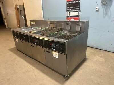 #ad quot;GILESquot; HD COMMERCIAL 3 BANKS ELECTRIC 480V 3PH FRYERS w AUTO LIFT amp;DUMSTER $2549.99