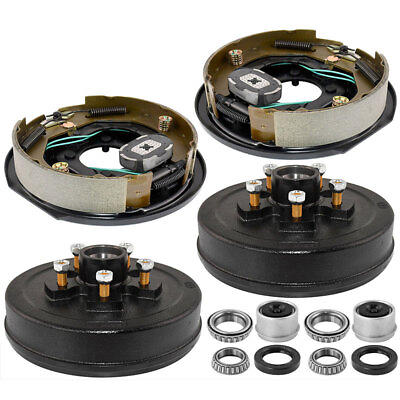 #ad 10quot;X2 1 4quot; Electric Brake with Trailer Hub Drum 5 X 4.5 For 3500 Lbs Axle CA D27 $180.11