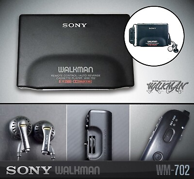 #ad SONY Super Walkman WM 702 Portable Cassette Player Earphones Remote Battery Case $169.99