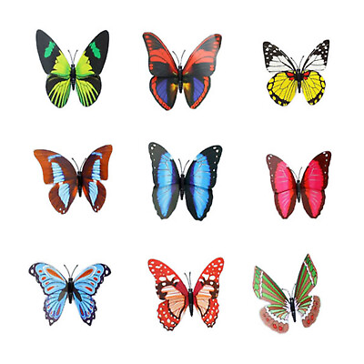 #ad 3D Colorful Artificial Butterflies with Magnet Home Decorations 12 24 36 100 pcs $6.42