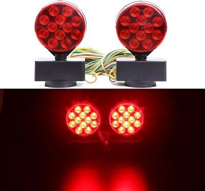 new LED 12V Magnetic Towing Tow Light Kit Trailer RV Dolly Tail Car Boat Truck $29.99