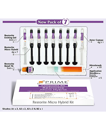 #ad Prime Dental Micro Hybrid Light Cure resin Composite Materials Kit Free Ship $56.72