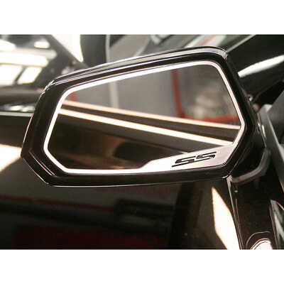 #ad Side View Mirror Trim #x27;SS#x27; Logo for 2010 2013 Chevy Camaro Stainless Brushed $105.83