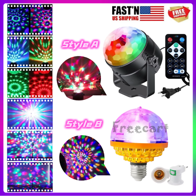 LED Disco Ball Light Party Magic Stage Light DJ Strobe Ball with Remote Control $7.85