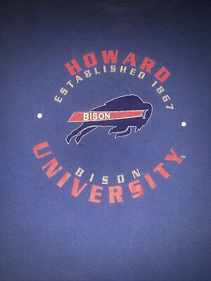 #ad Vintage Howard University Bison Footlocker T Shirt Adult L Blue College 90s $13.99