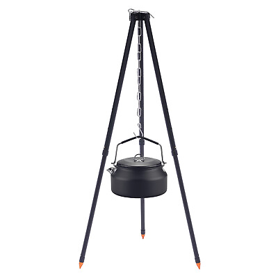 #ad Cooking Tripod Outdoor Campfire Camping Cookware Picnic Pot Holder Grill Stand $30.02