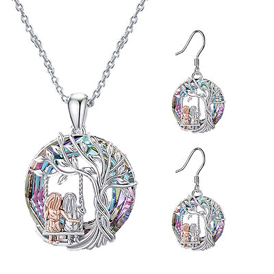 #ad Women Tree of Life Jewelry Friendship Necklace Best Friend Dangle Earrings $7.15