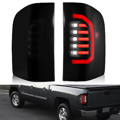 #ad Pair Black Smoke LED Tail Lights for 2007 2013 Chevy Silverado 1500 2500HD $82.44