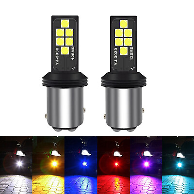#ad G4 AUTOMOTIVE 2x 1157 LED Bulb Upgraded 3030 SMD Colorful Turn Signal Tail Light $14.39