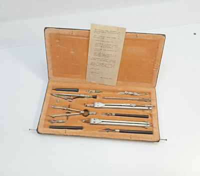 #ad Drawing Tools Set GOTOVALNYA NCHK 14 1 Drawing Box USSR Tool Engineer Rare $50.01