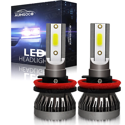 #ad H11 LED Headlight 6000K Low Beam Bulbs Conversion Kit Super White 2PCS 3000LM $24.99