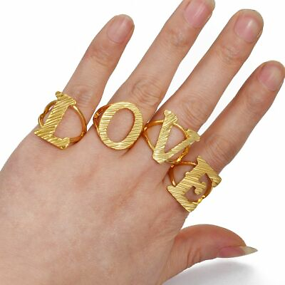 #ad Custom African Initial Resizable Rings Women Girl Letters Personalized Ring 2023 $9.96