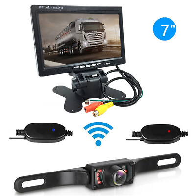 #ad Wireless Backup Rear View 7quot; Camera System Monitor Night Vision For RV Truck Bus $44.61
