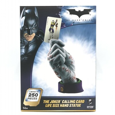 #ad Limited 250 Cryptozoic The Joker Calling Card Life Size Hand Statue Dark Knight $220.00