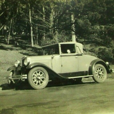 #ad Vintage 1929 Photo Ford Model Sport Coupe Parked By Woods Forest mb426 $15.60