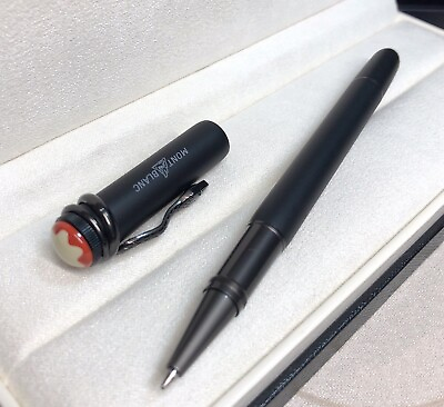 #ad Luxury Snake Series Matte BlackBlack Clip 0.7mm Rollerball Pen NO BOX $28.05