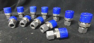 #ad Set of Twelve 12 3 4quot; OD x 1 2quot; PIPE STRAIGHT CONNECTOR Stainless $149.95