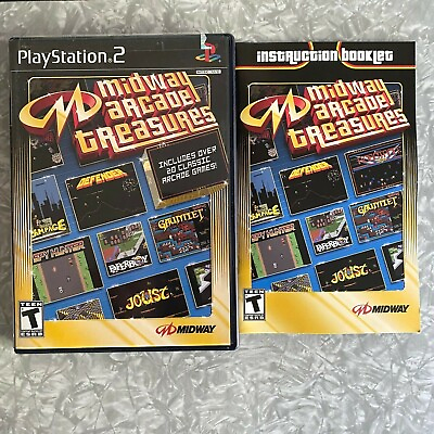 #ad Ps2 Midway Arcade Treasures Playstation 2 w Manual Tested Excellent Disc $22.89